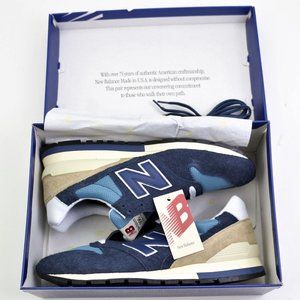 New Balance 996 Shoes Men's Size 12 Teddy Santis U996TB Navy/White Made in USA